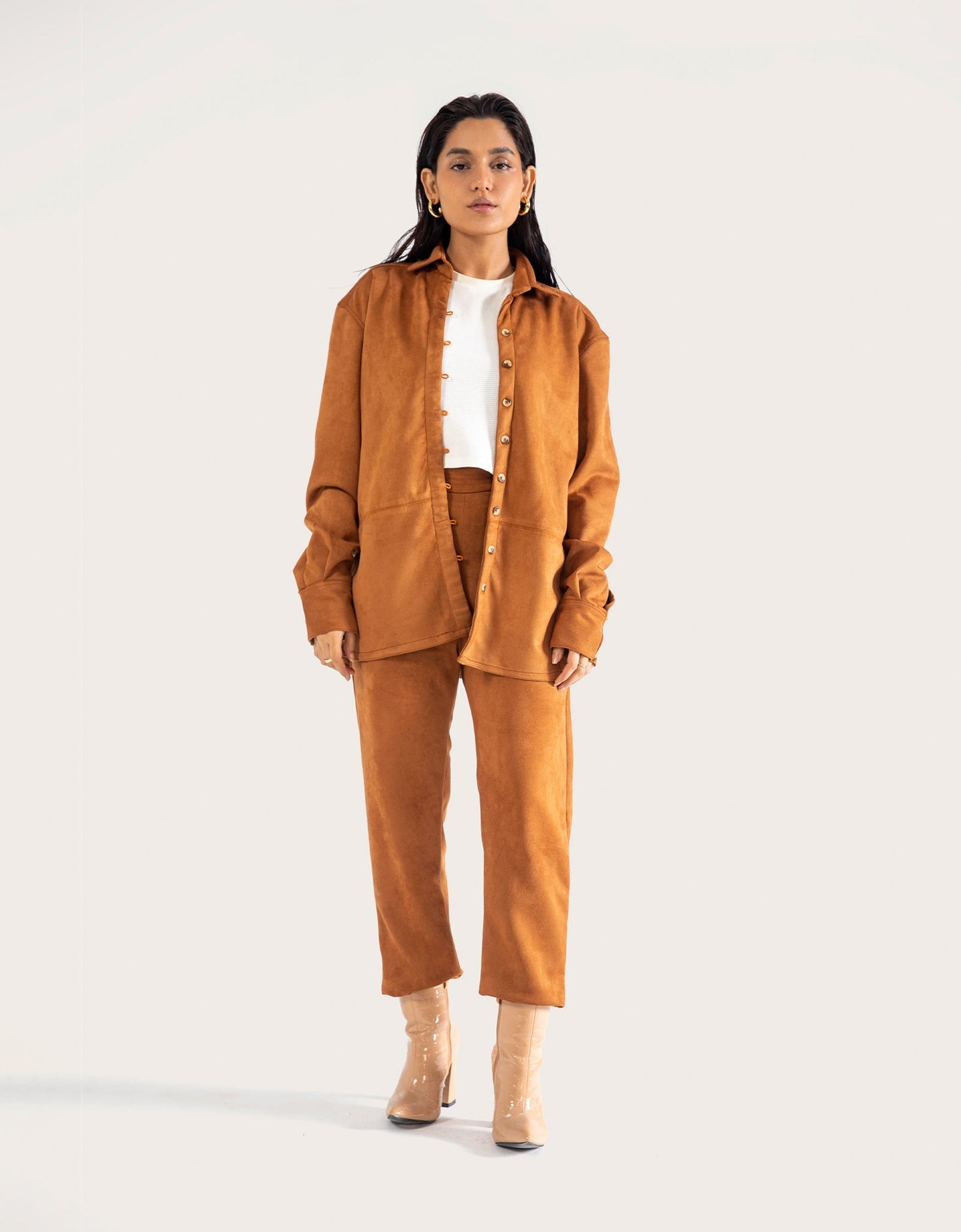 CLASSIC SUEDE BUTTON DOWN SHIRT