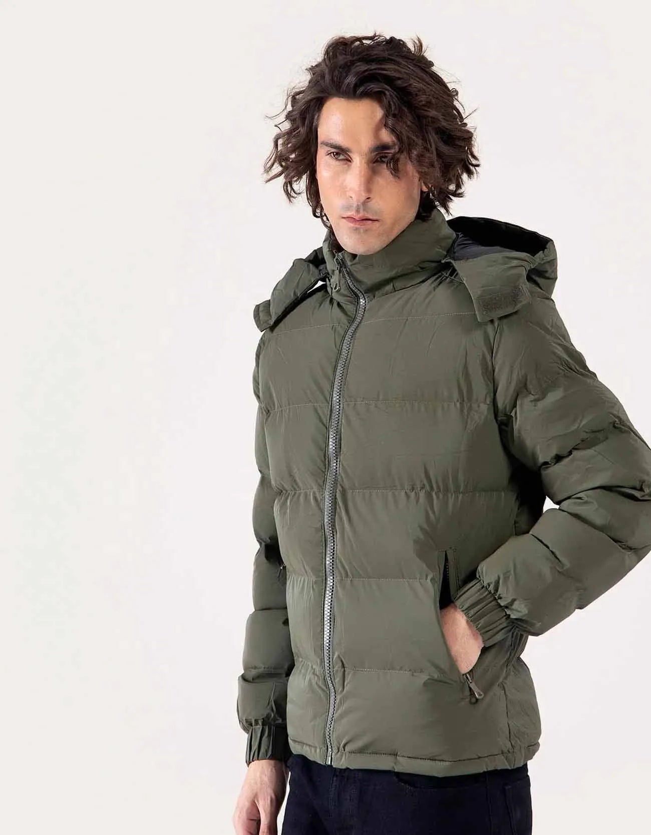 HOODED PUFFER JACKET