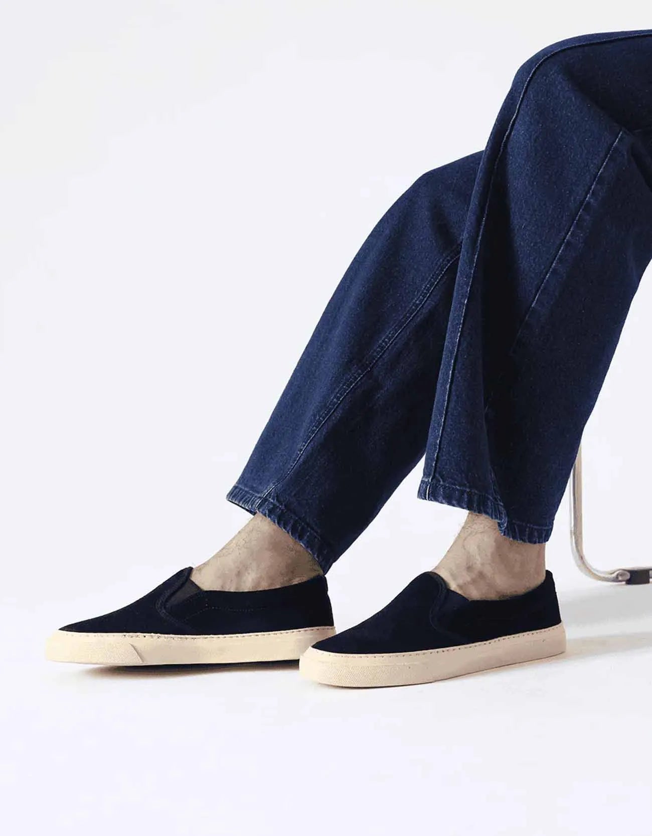 SUEDE LEATHER SLIP ON SHOES