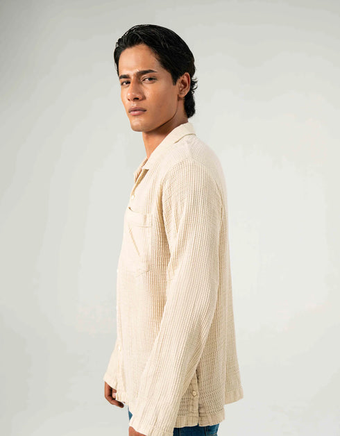 TEXTURED SHIRT WITH POCKET