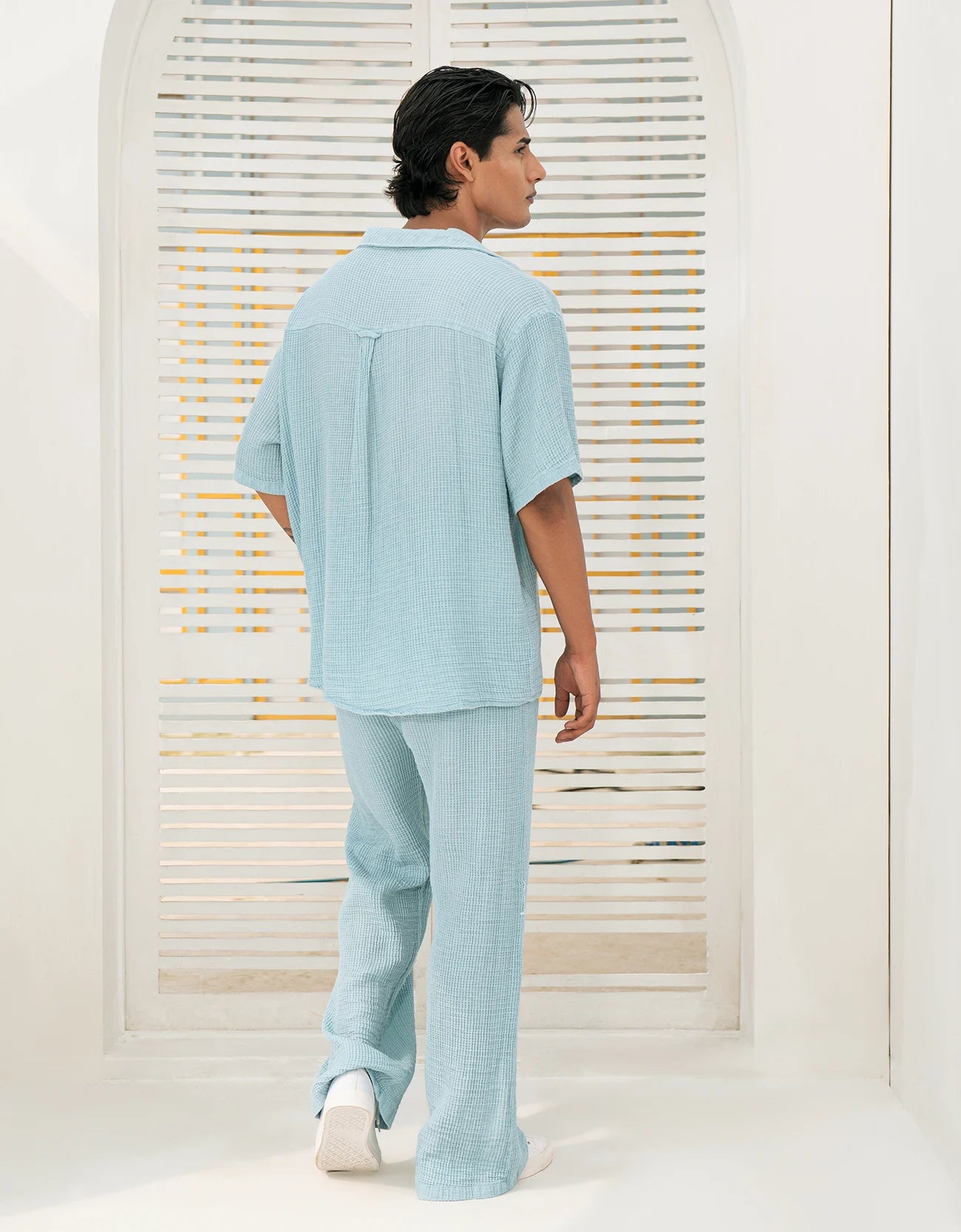 WAFFLE TEXTURED TROUSER