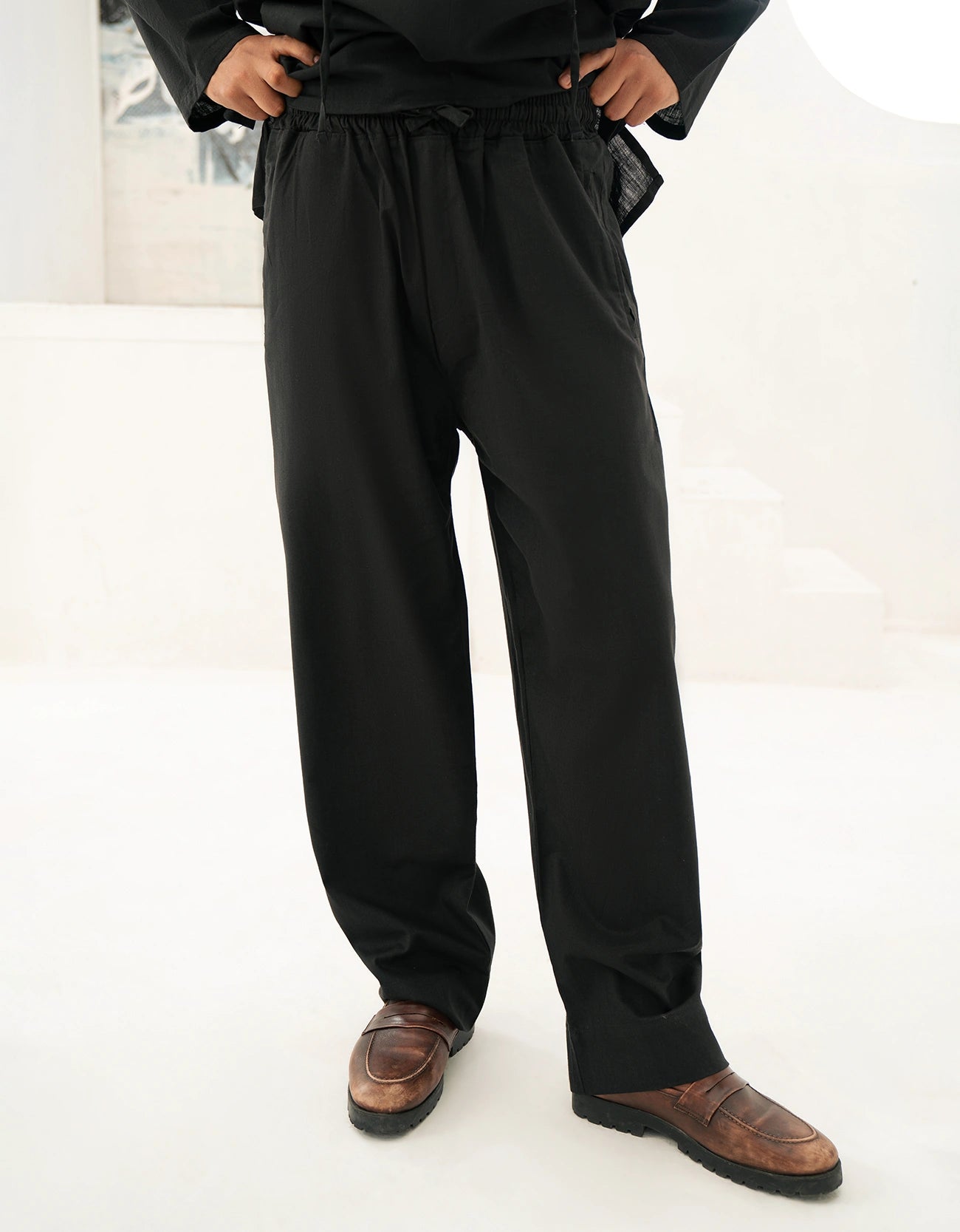 LINEN STRAIGHT TROUSER