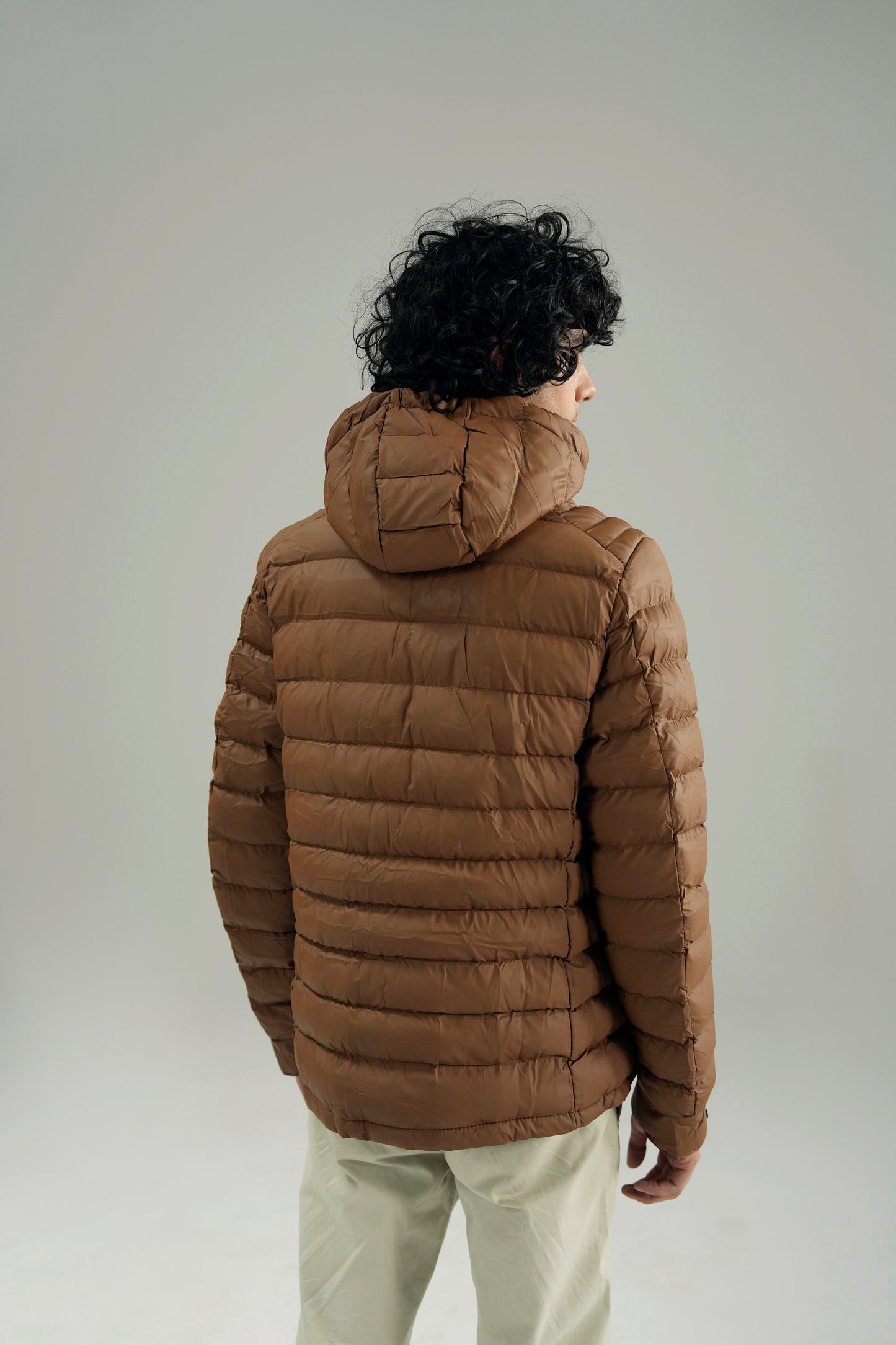 PANELED HOODED PUFFER