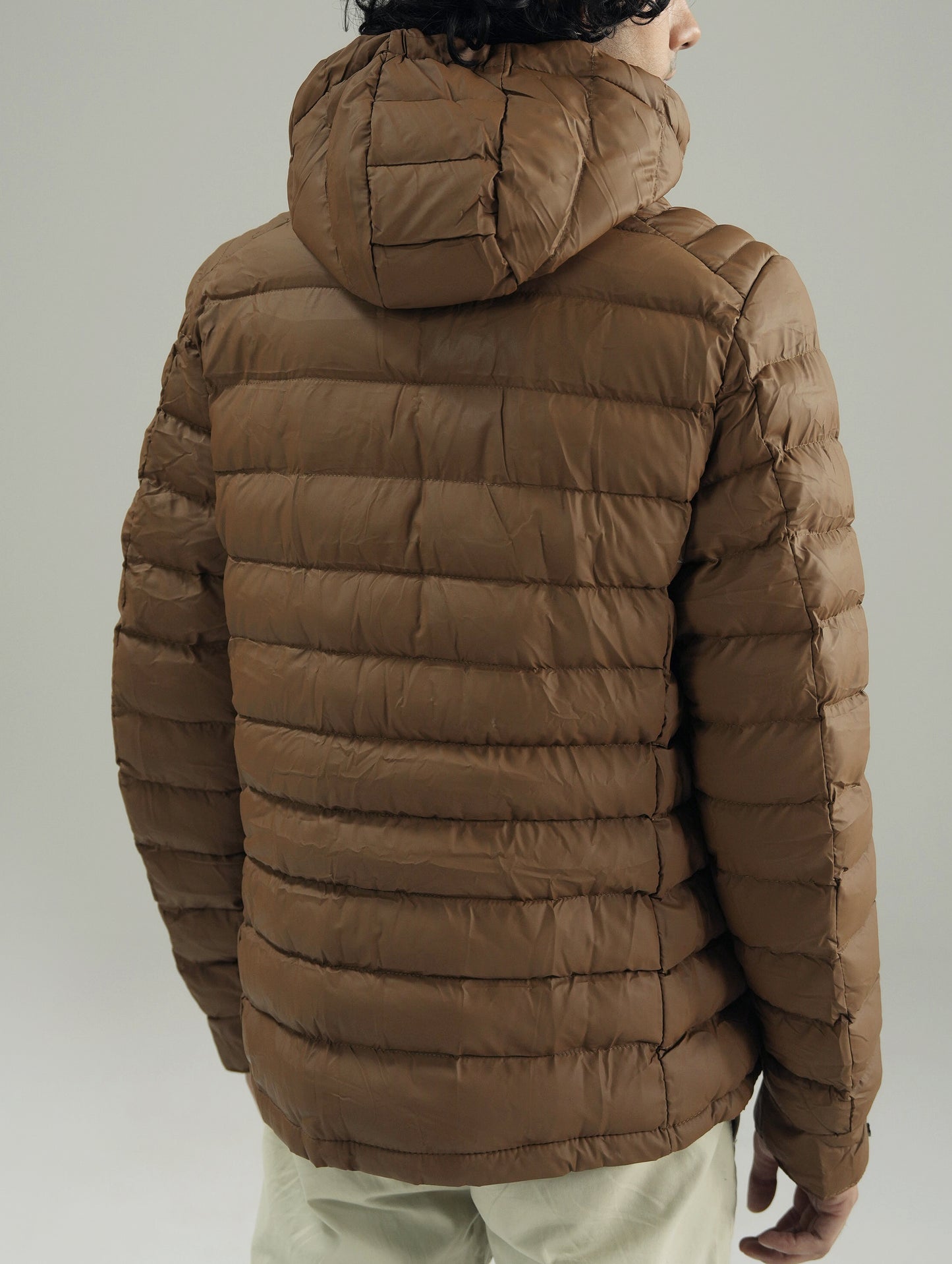PANELED HOODED PUFFER