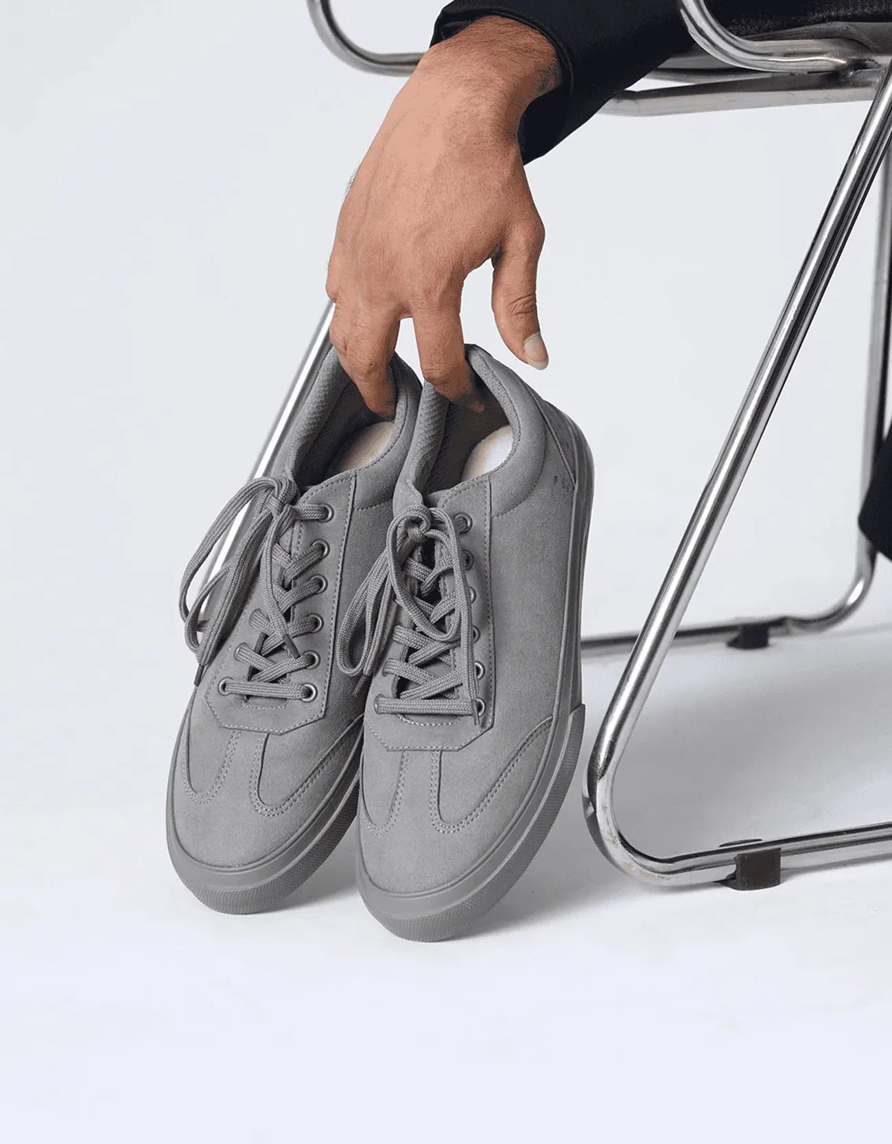 MONOCROME SUEDE LACE-UP SHOES