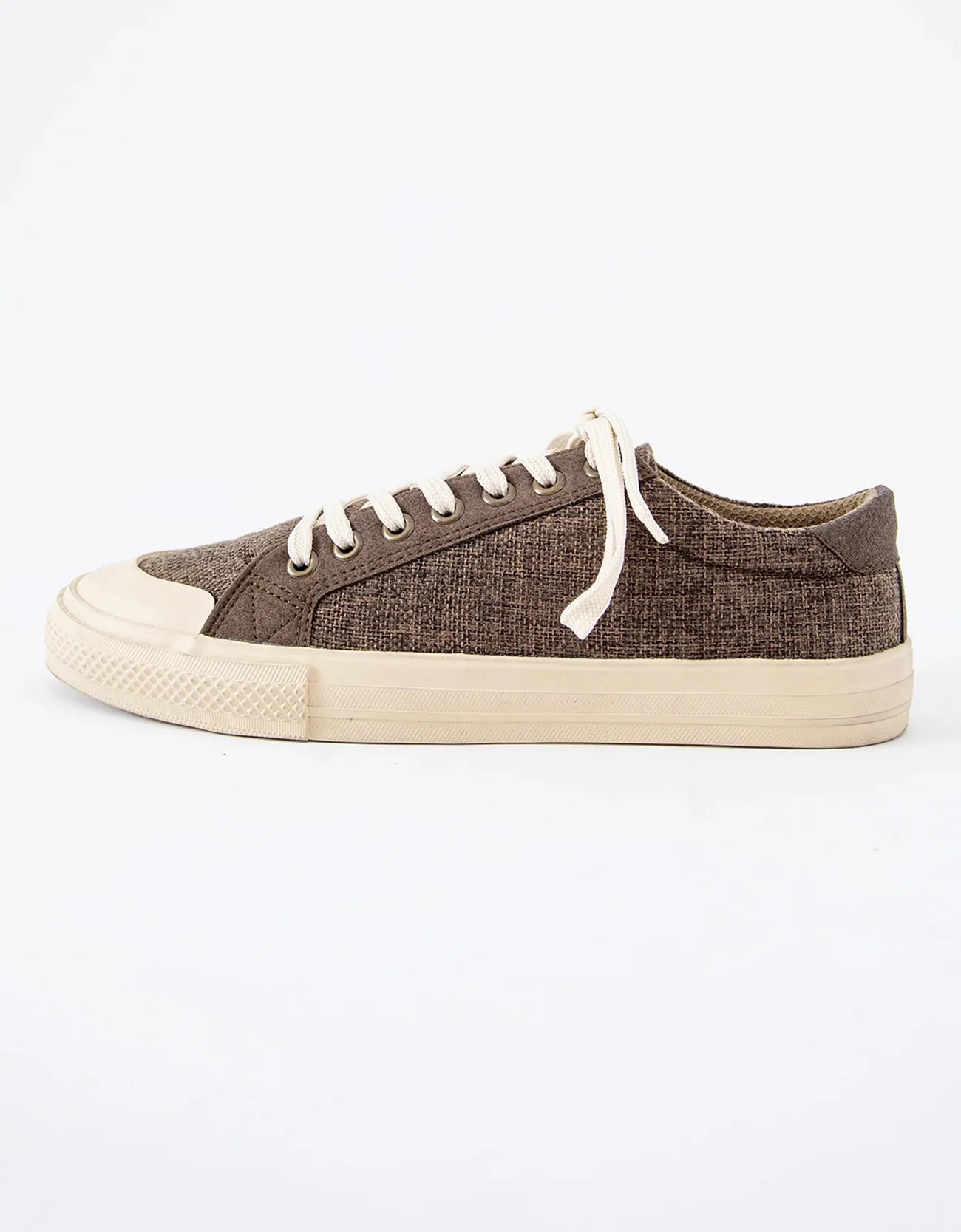 JUTE-SUEDE LACE-UP SNEAKERS