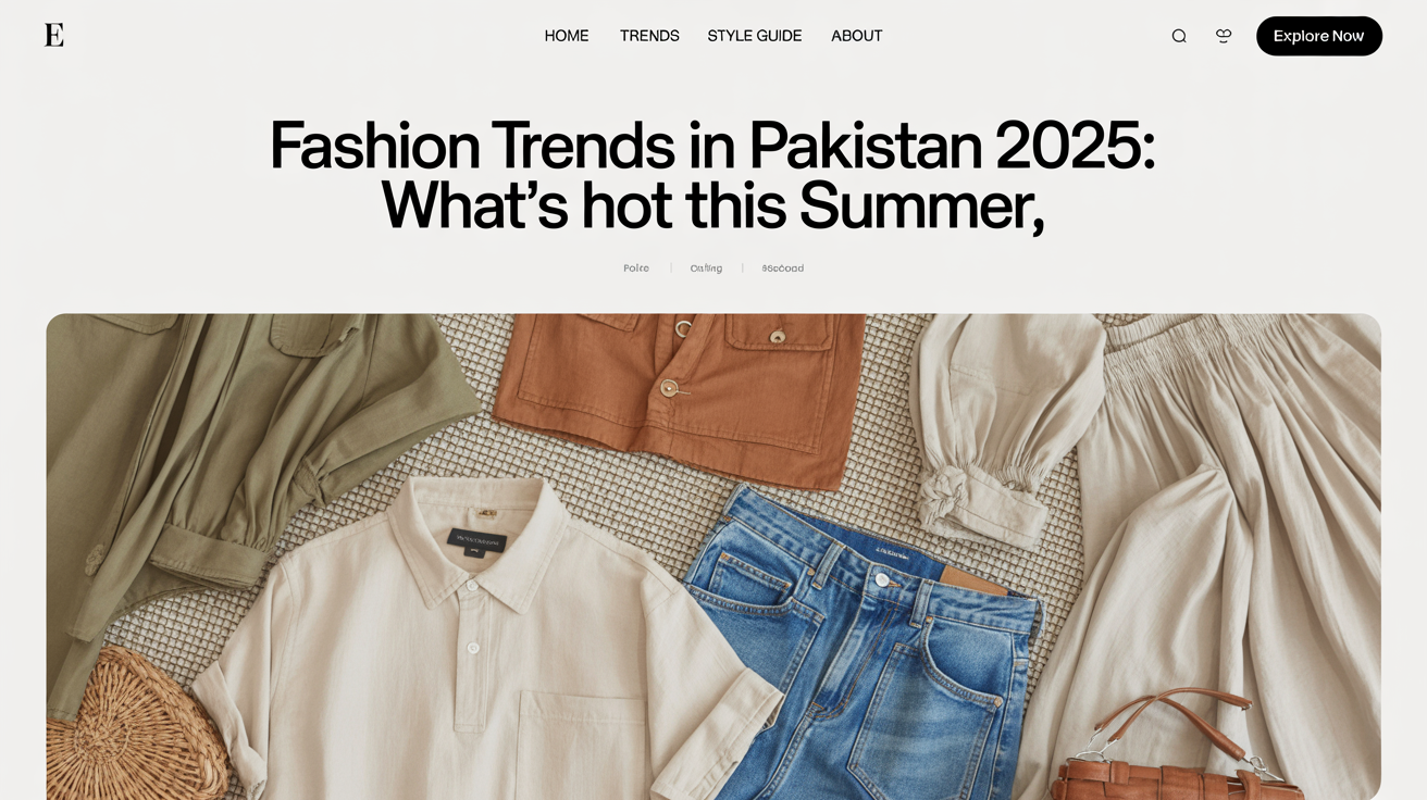 Fashion Trends in Pakistan 2025: What’s Hot This Summer