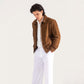 CROPPED SUEDE LEATHER JACKET