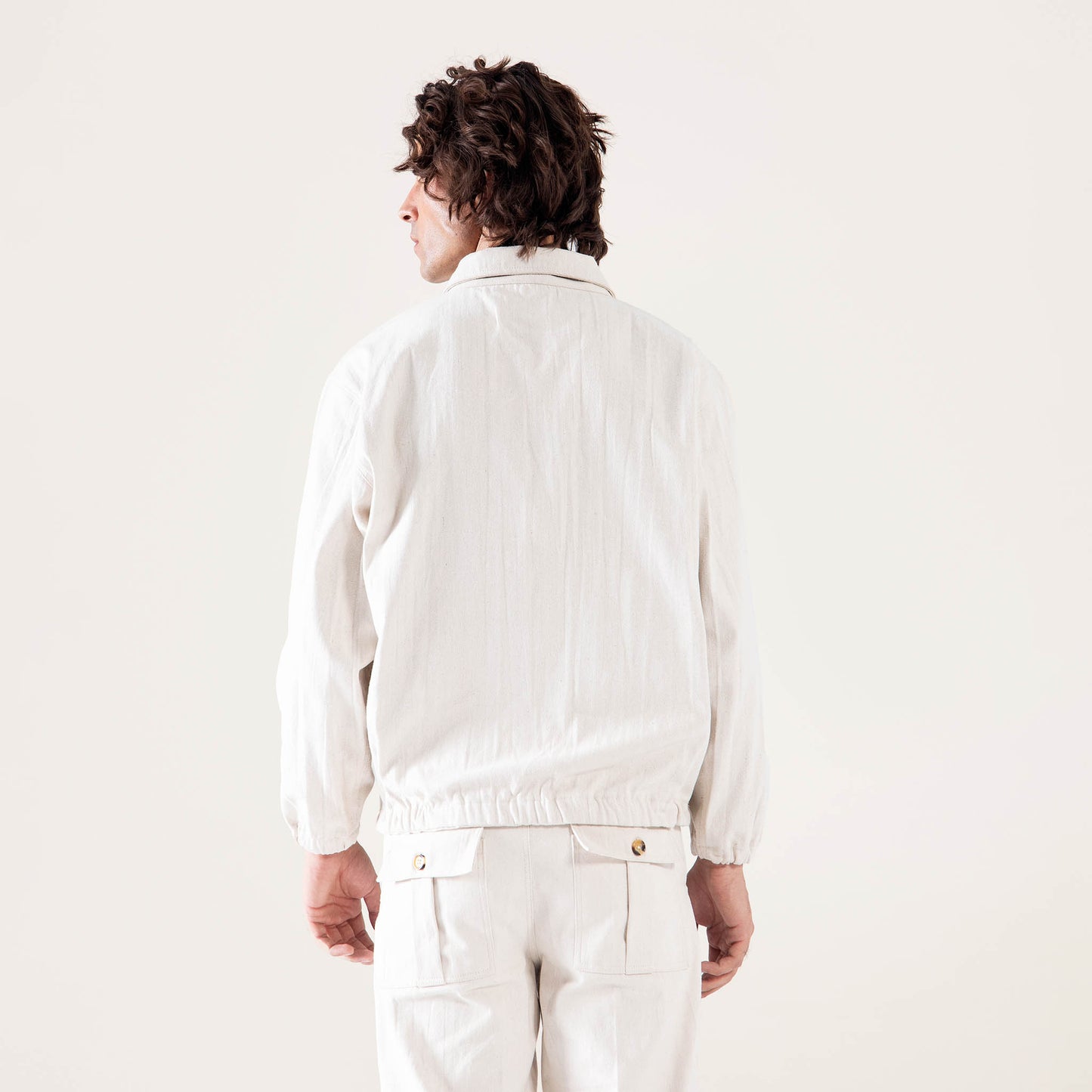 CANVAS POLO QUARTER ZIP SWEATSHIRT
