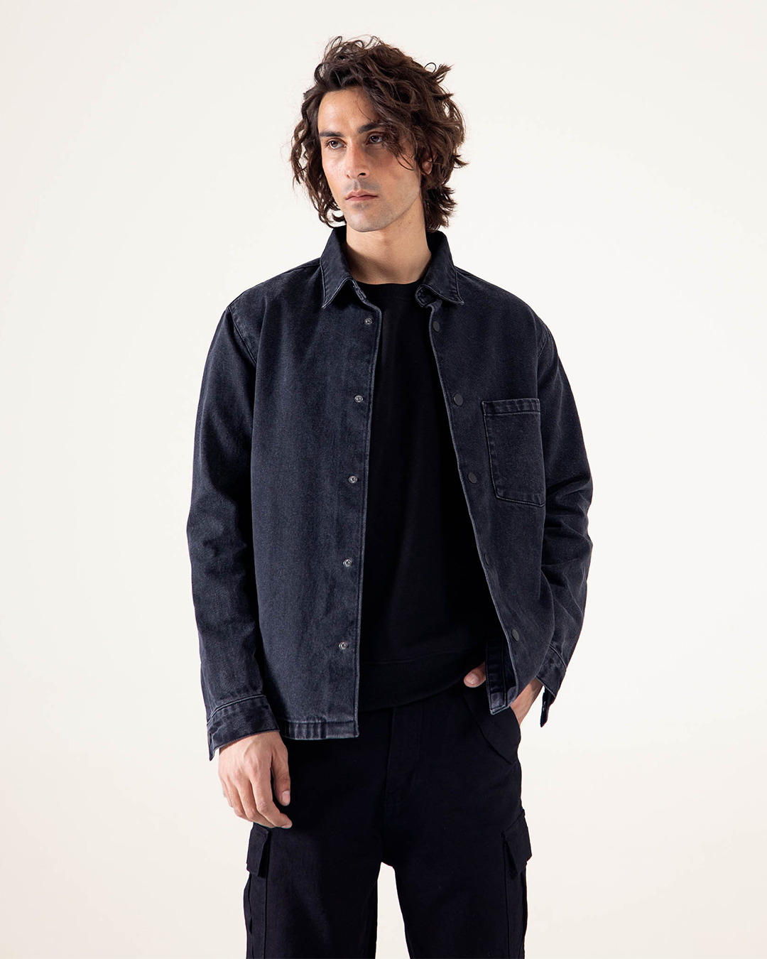 DENIM OVER SHIRT WITH POCKET