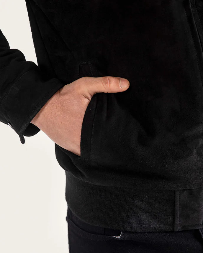 CROPPED SUEDE LEATHER JACKET