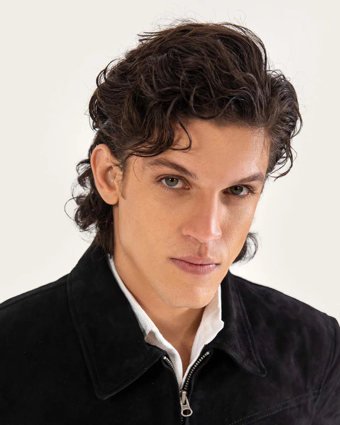 CROPPED SUEDE LEATHER JACKET