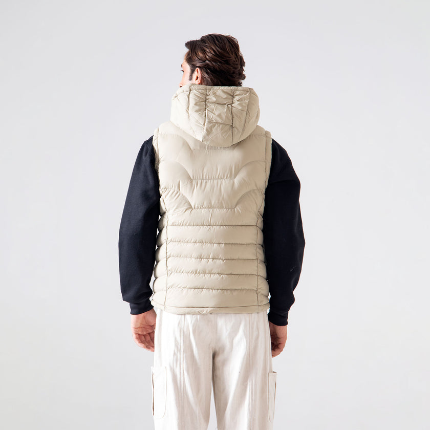 HOODED PUFFER VEST