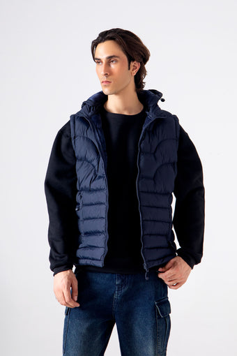 HOODED PUFFER VEST