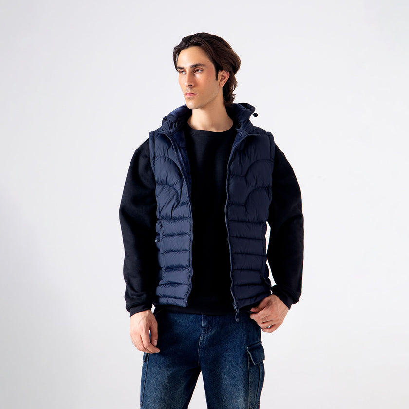 HOODED PUFFER VEST