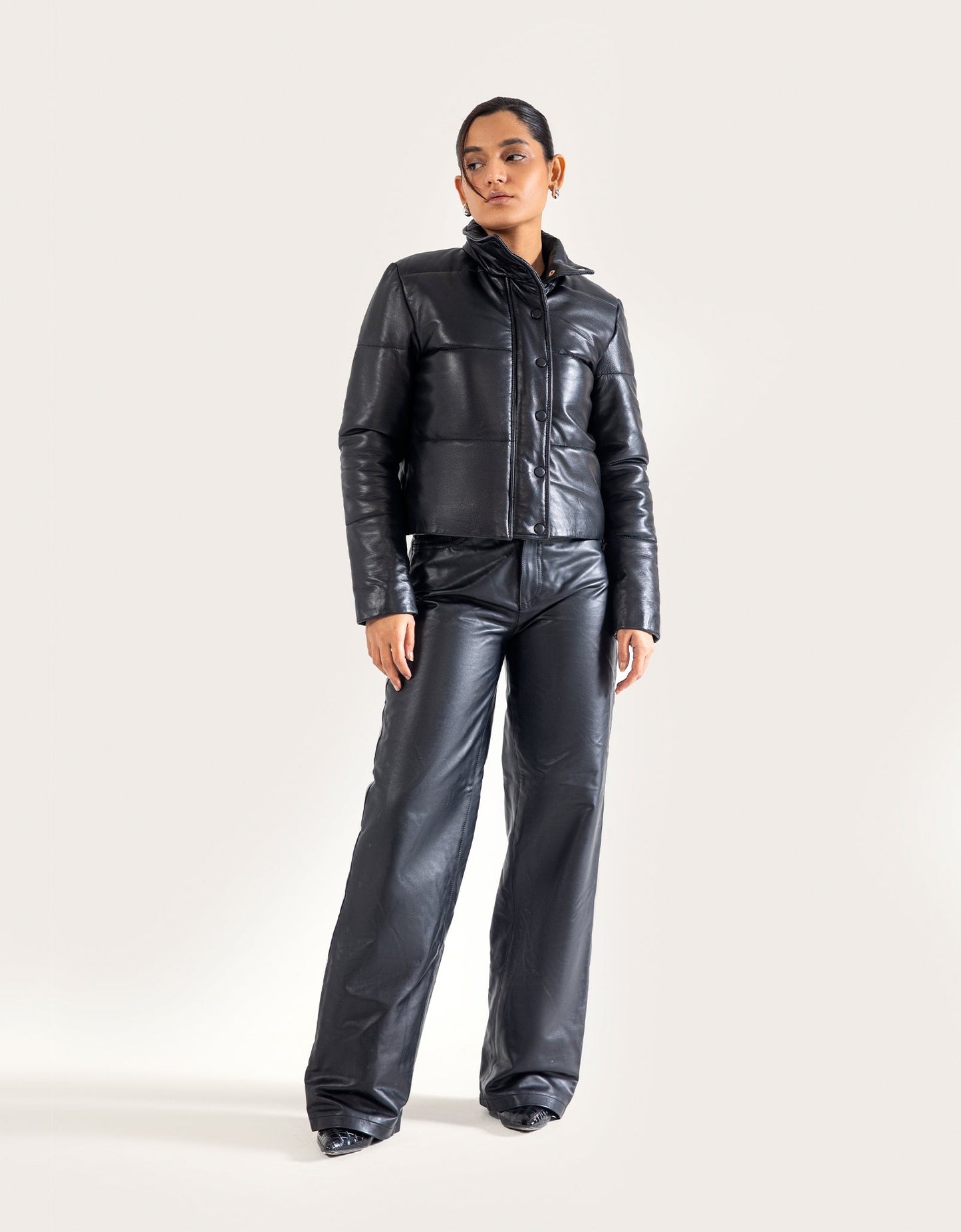 CROPPED LEATHER JACKET