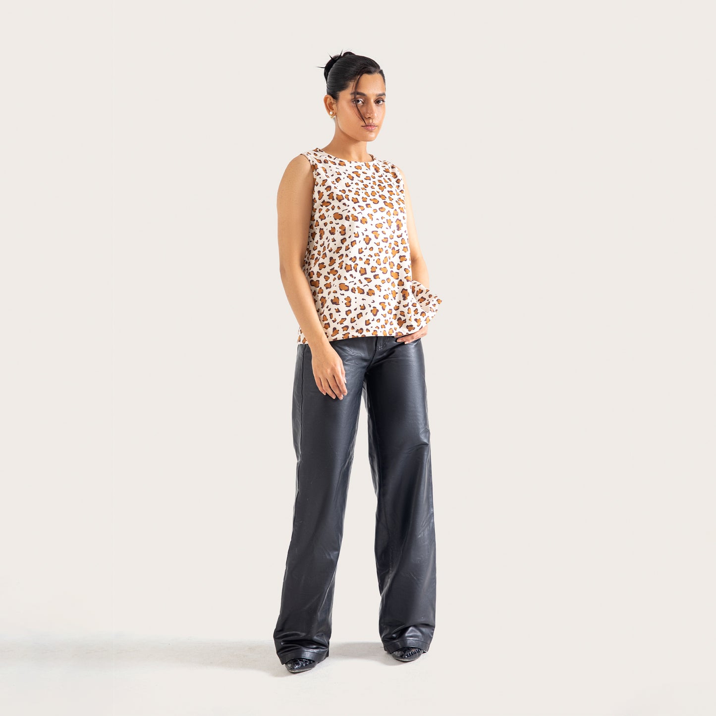 SUEDE LEOPARD TANK TOP