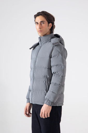 HOODED PUFFER JACKET