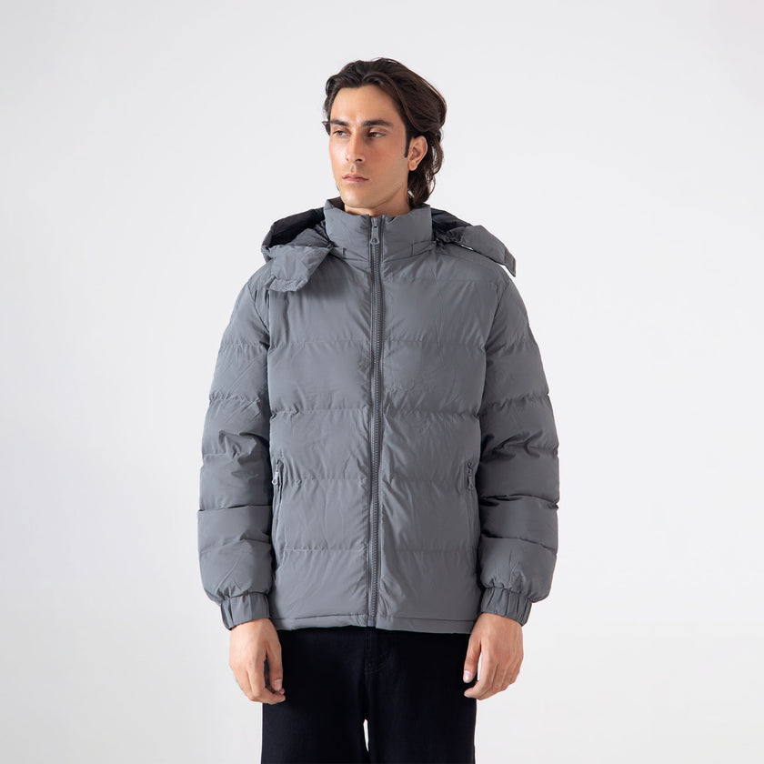 HOODED PUFFER JACKET