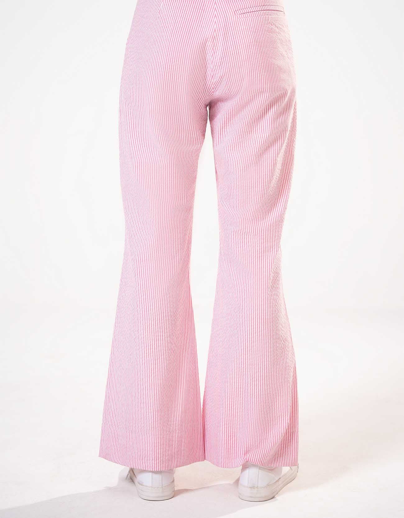 TEXTURED BOOTCUT PANTS