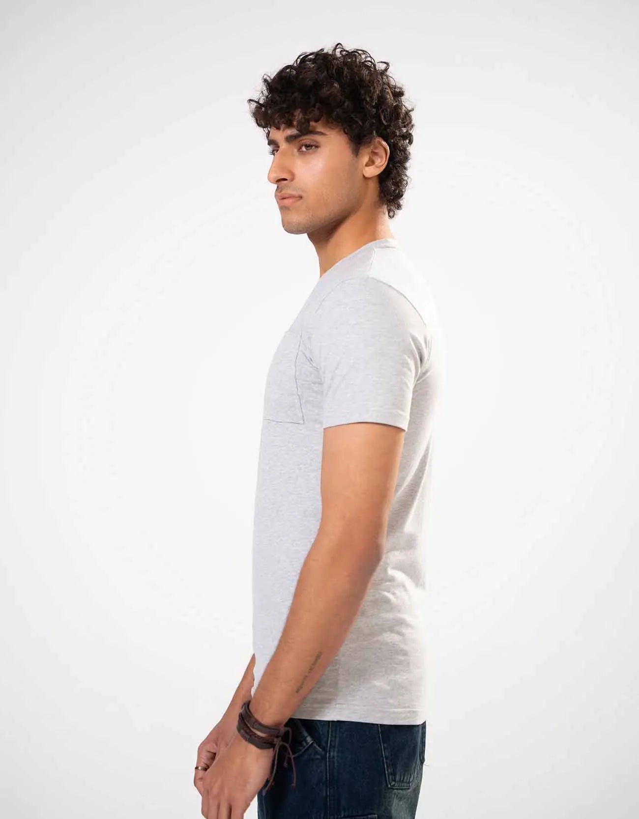 PATCH POCKET CREW NECK TEE