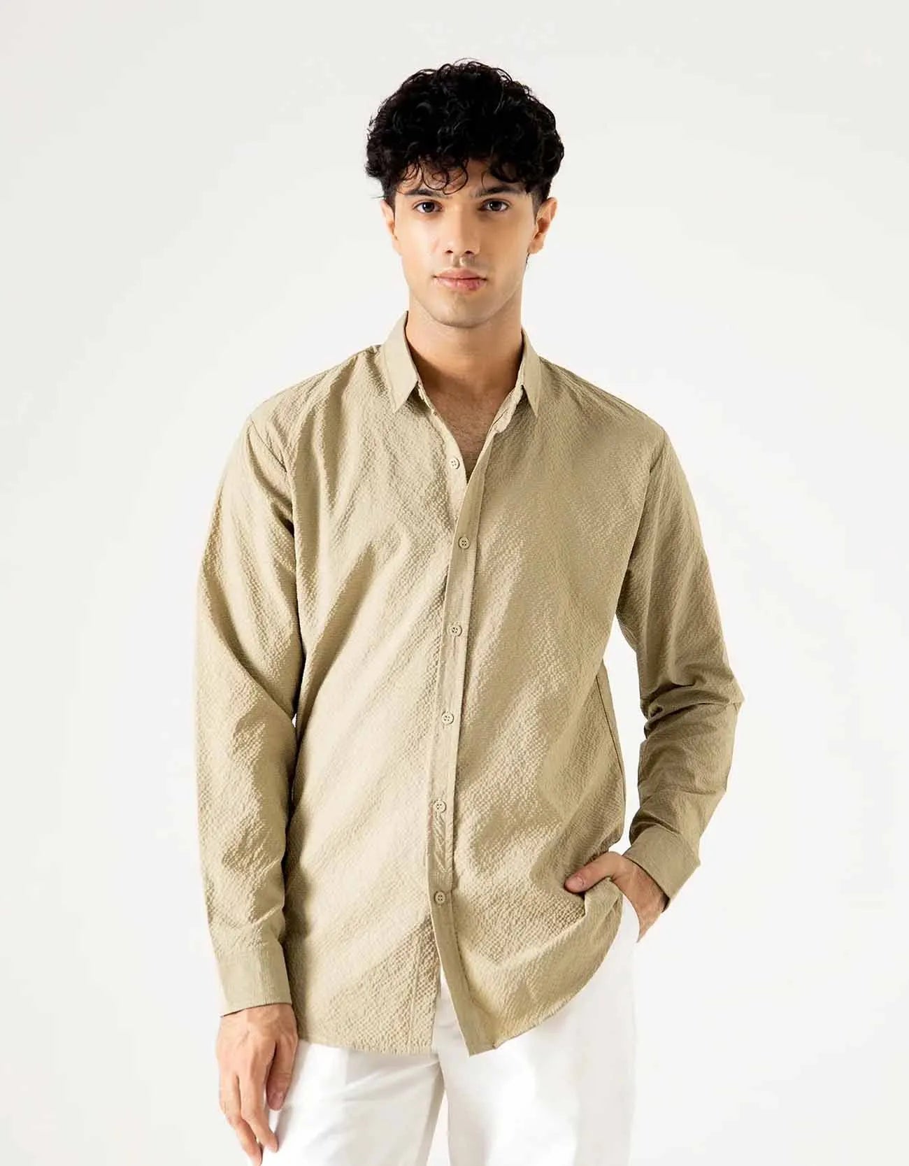 TEXTURED FULL SLEEVES SHIRT