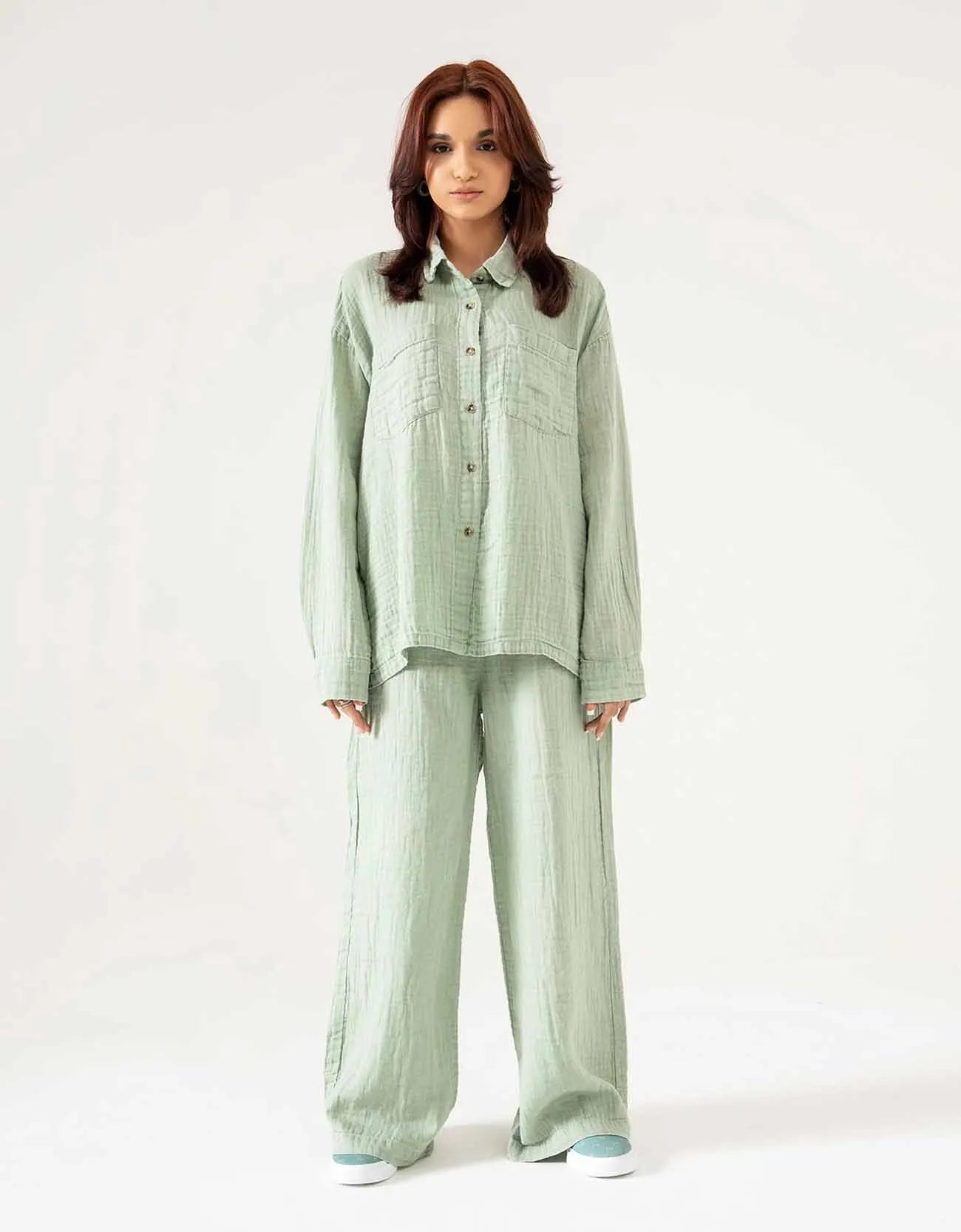 MUSLIN PATCH POCKET SHIRT