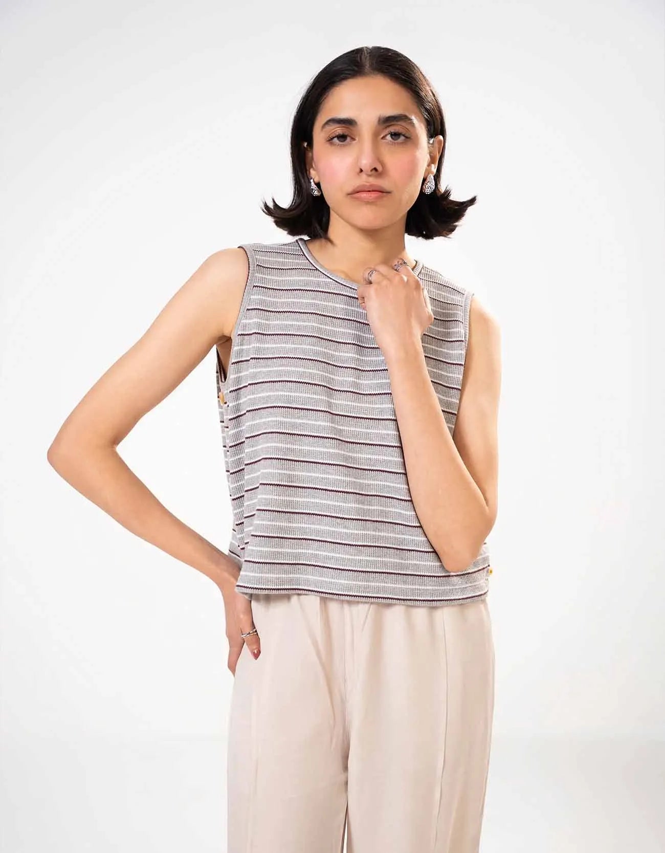 STRIPED CROPPED TANK TOP