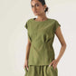 SLEEVESLESS FITTED BLOUSE