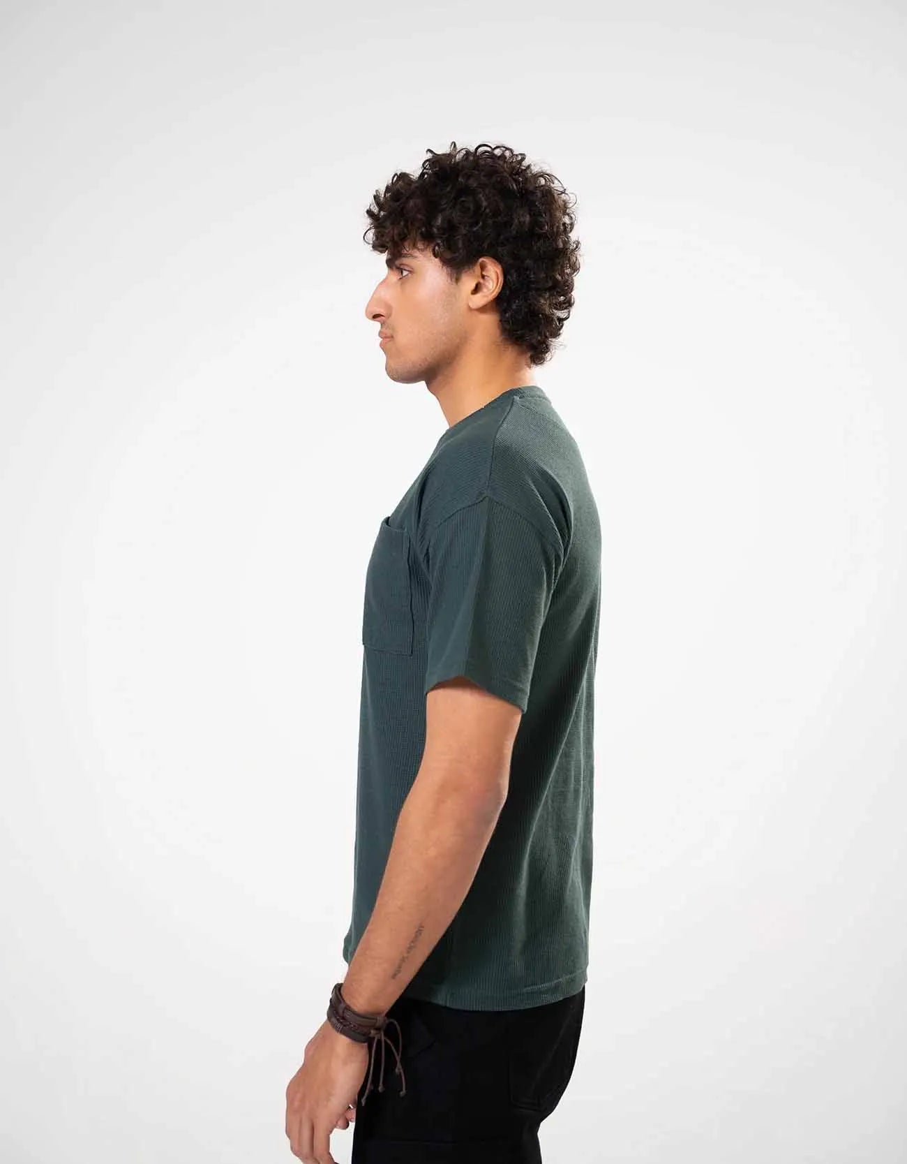 DROP SHOULDER CHEST POCKET TEE