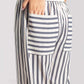STRIPPED WIDE LEG TROUSERS