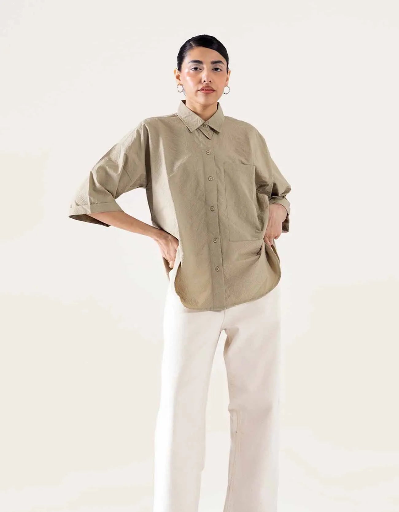 HALF SLEEVES PATCH POCKET SHIRT