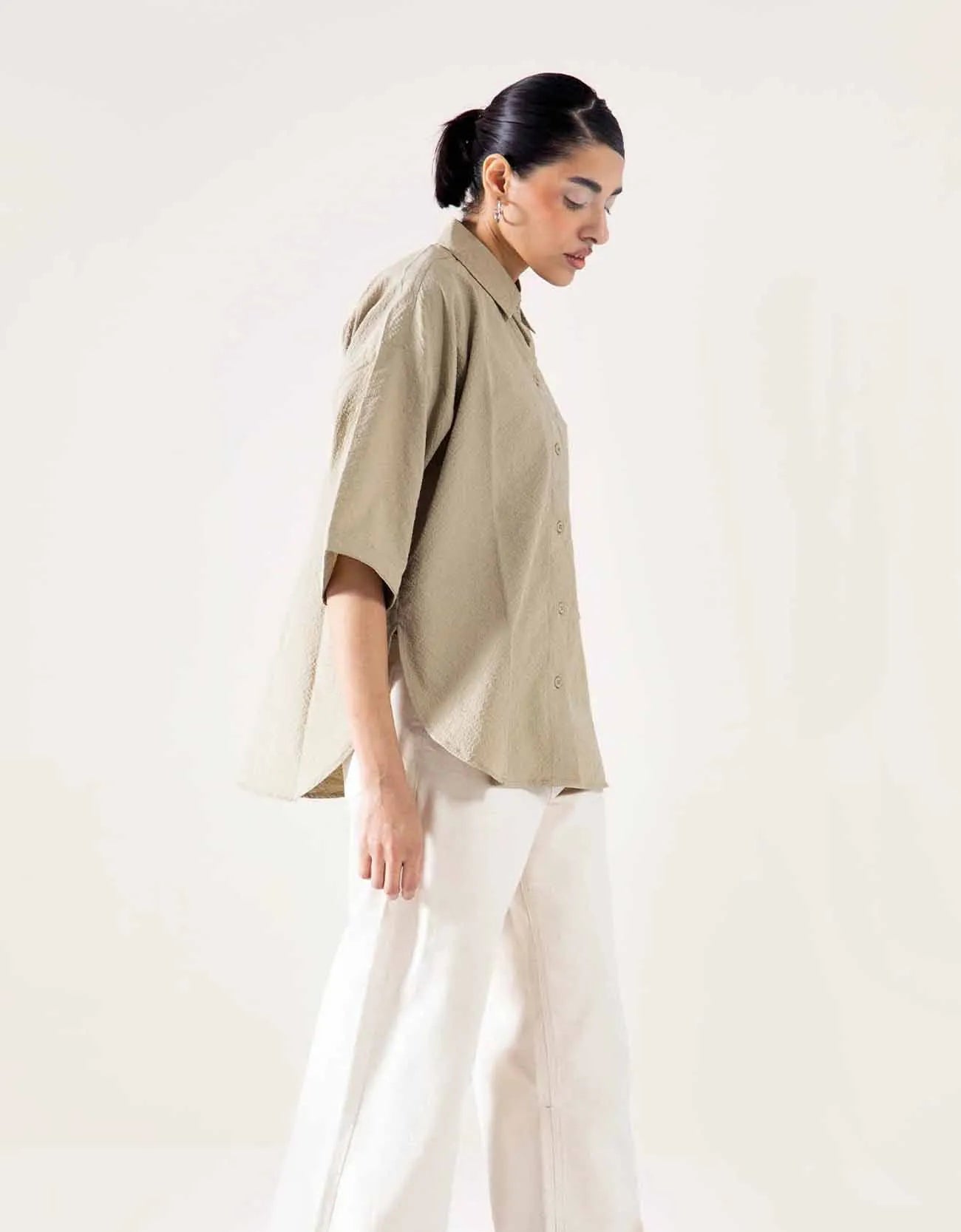 HALF SLEEVES PATCH POCKET SHIRT