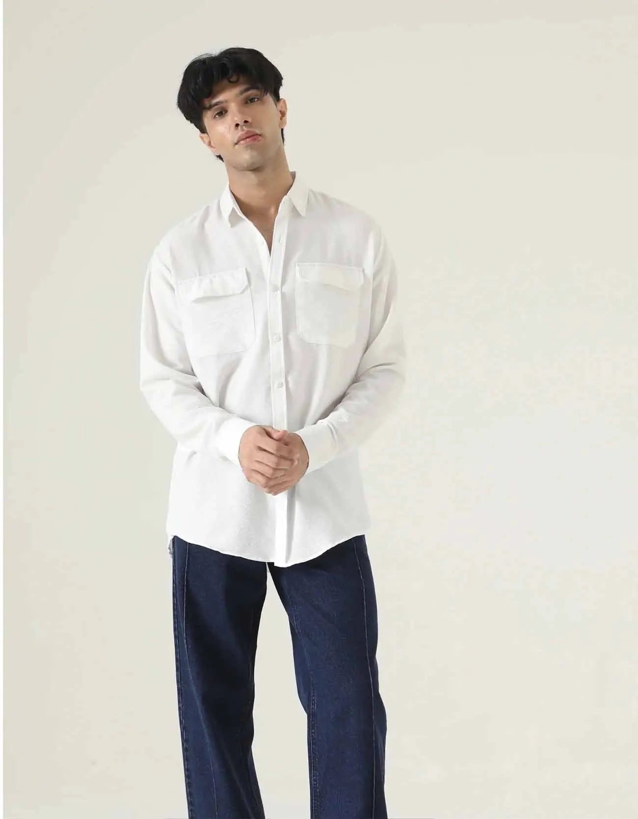 FLAP POCKET TEXTURED SHIRT