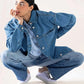 DENIM BUTTON DOWN SHACKET