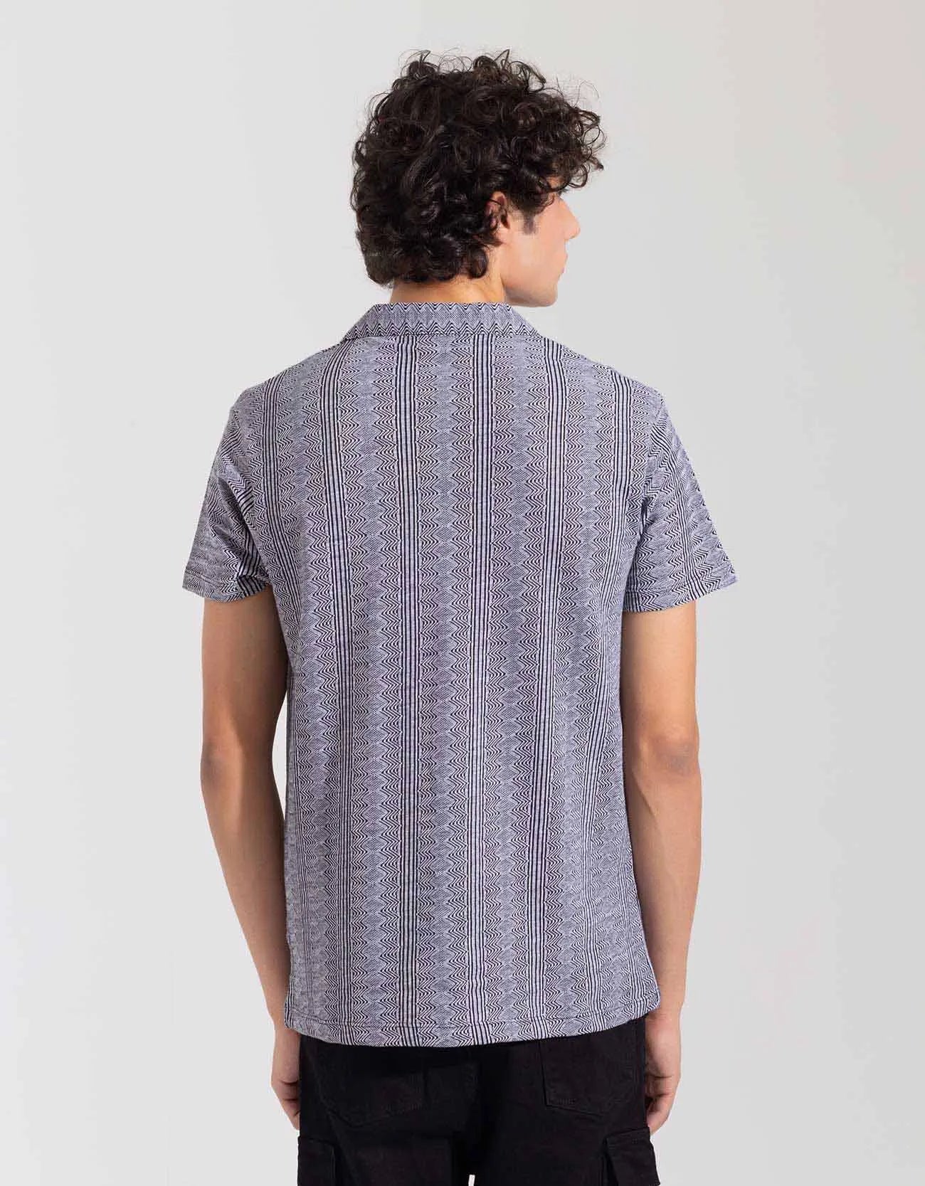 JACQUARD BUTTONDOWN SAFARI SHIRT