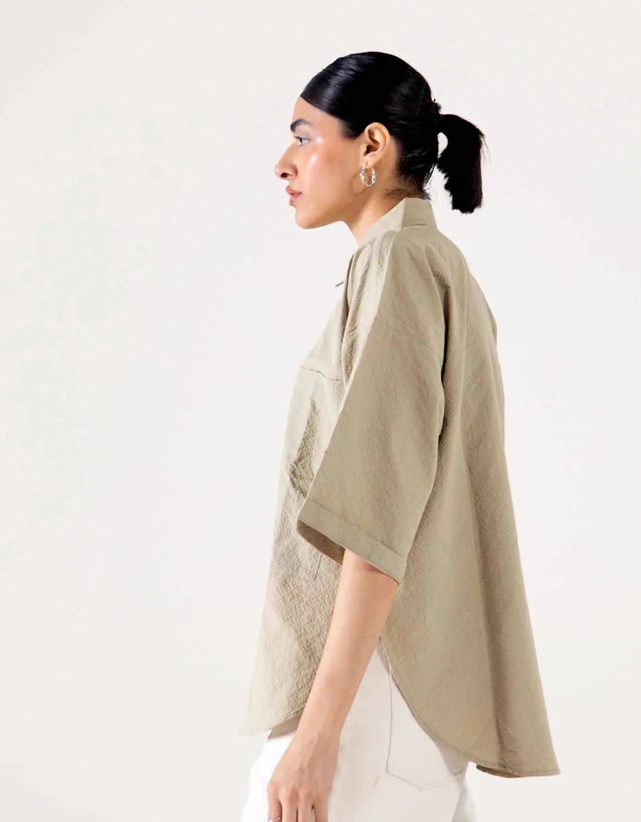 HALF SLEEVES PATCH POCKET SHIRT