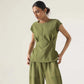 SLEEVESLESS FITTED BLOUSE