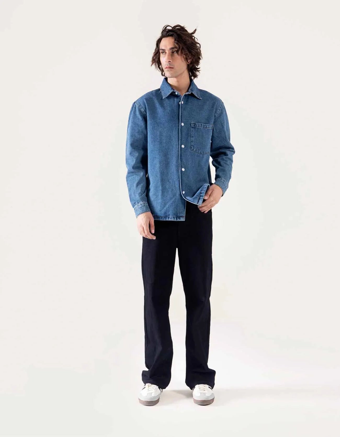 DENIM OVER SHIRT WITH POCKET