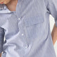 STRIPED PATCH POCKET SHIRT