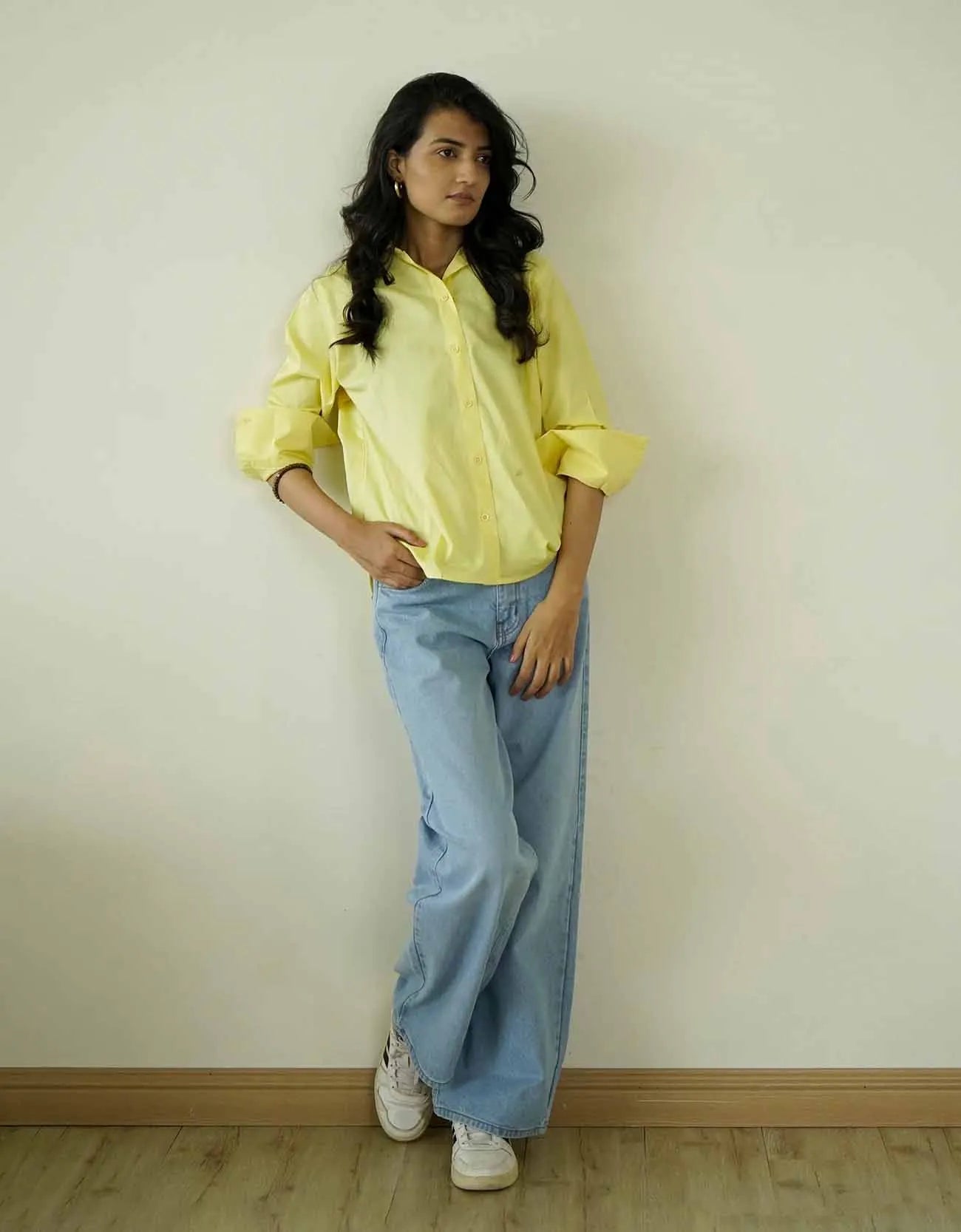 SHIRT WITH FOLDED BACK YOKE