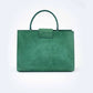 SUEDE STATEMENT HANDBAG