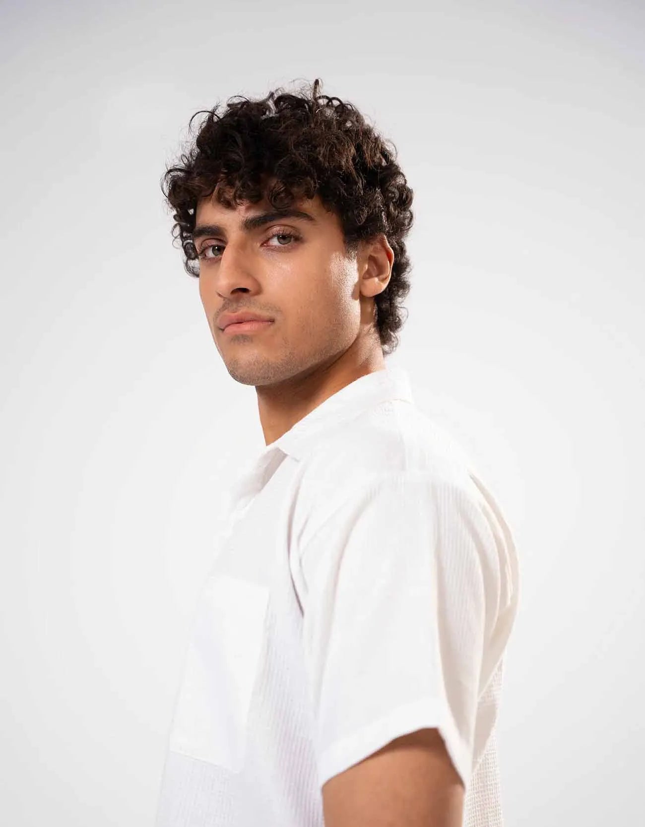 WAFFLE TEXTURED BUTTON DOWN SHIRT