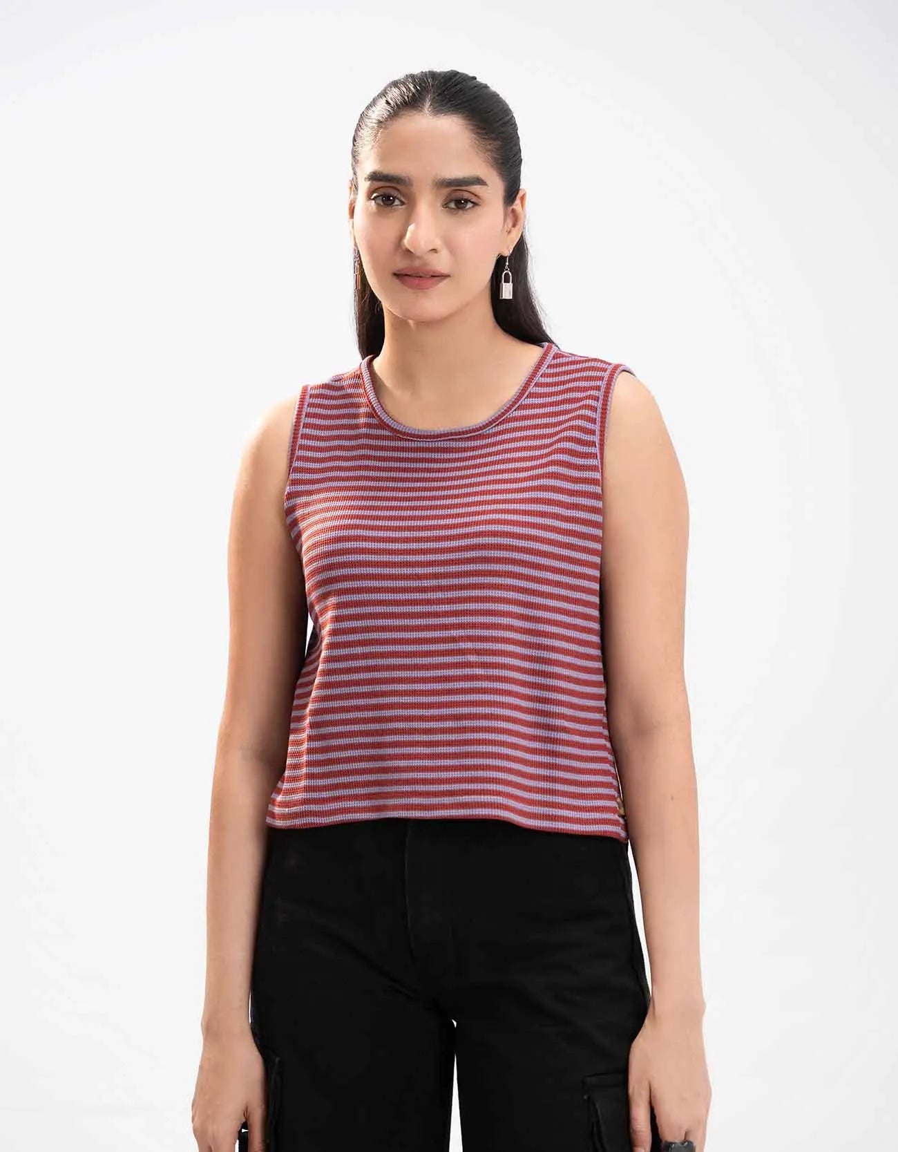 STRIPED CROPPED TANK TOP