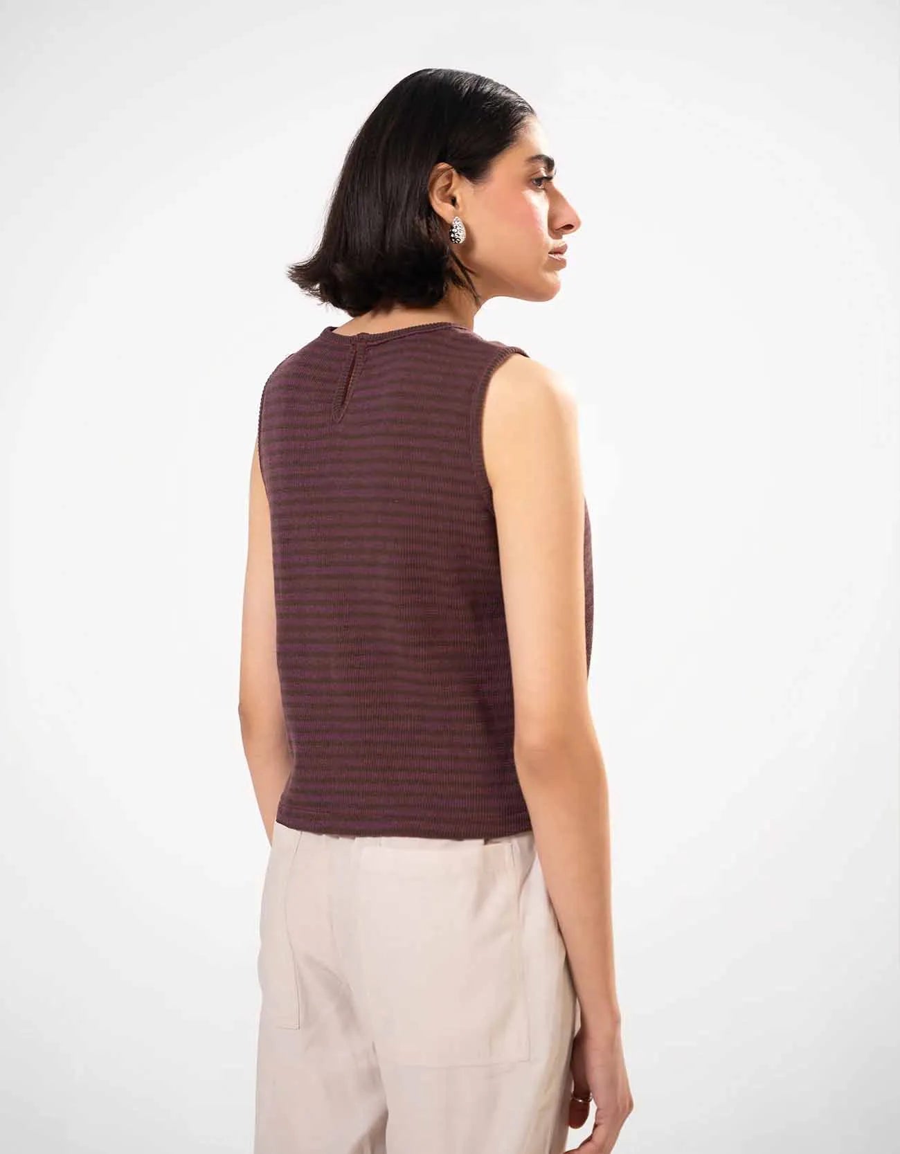 STRIPED CROPPED TANK TOP