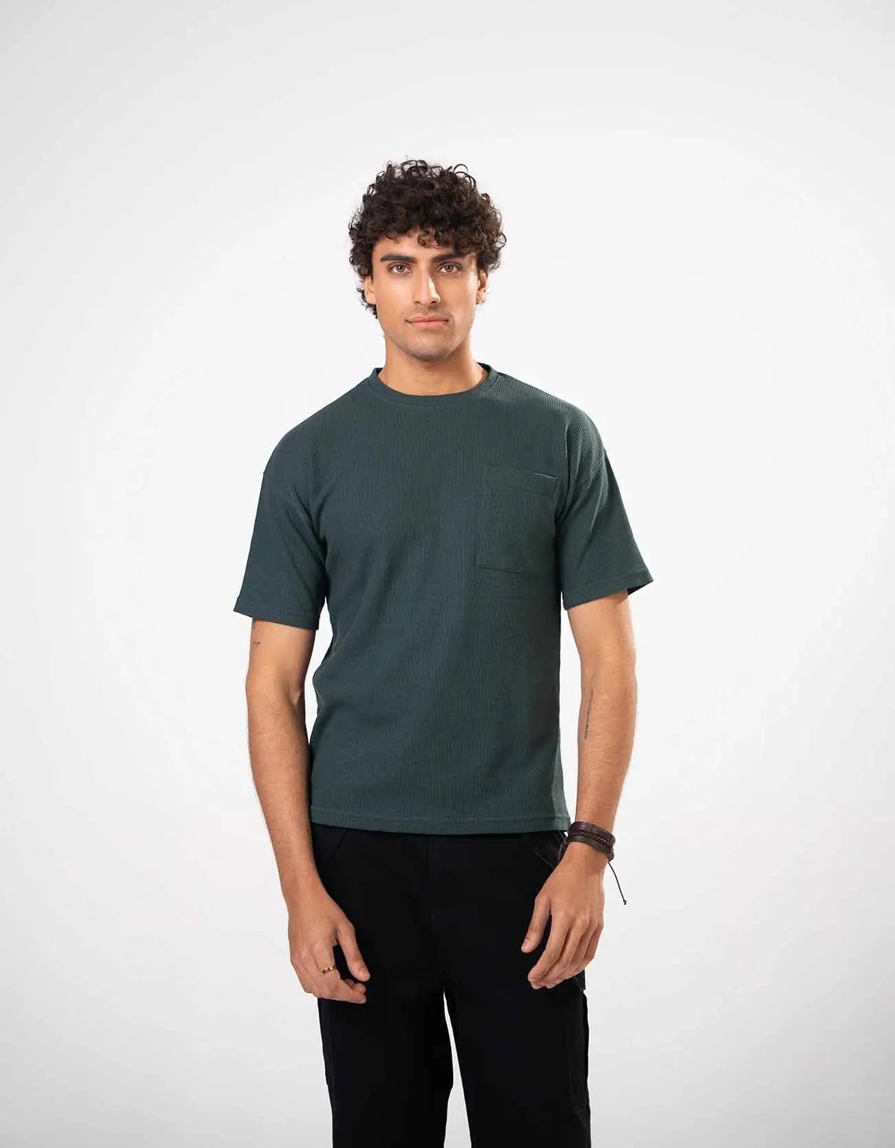 DROP SHOULDER CHEST POCKET TEE