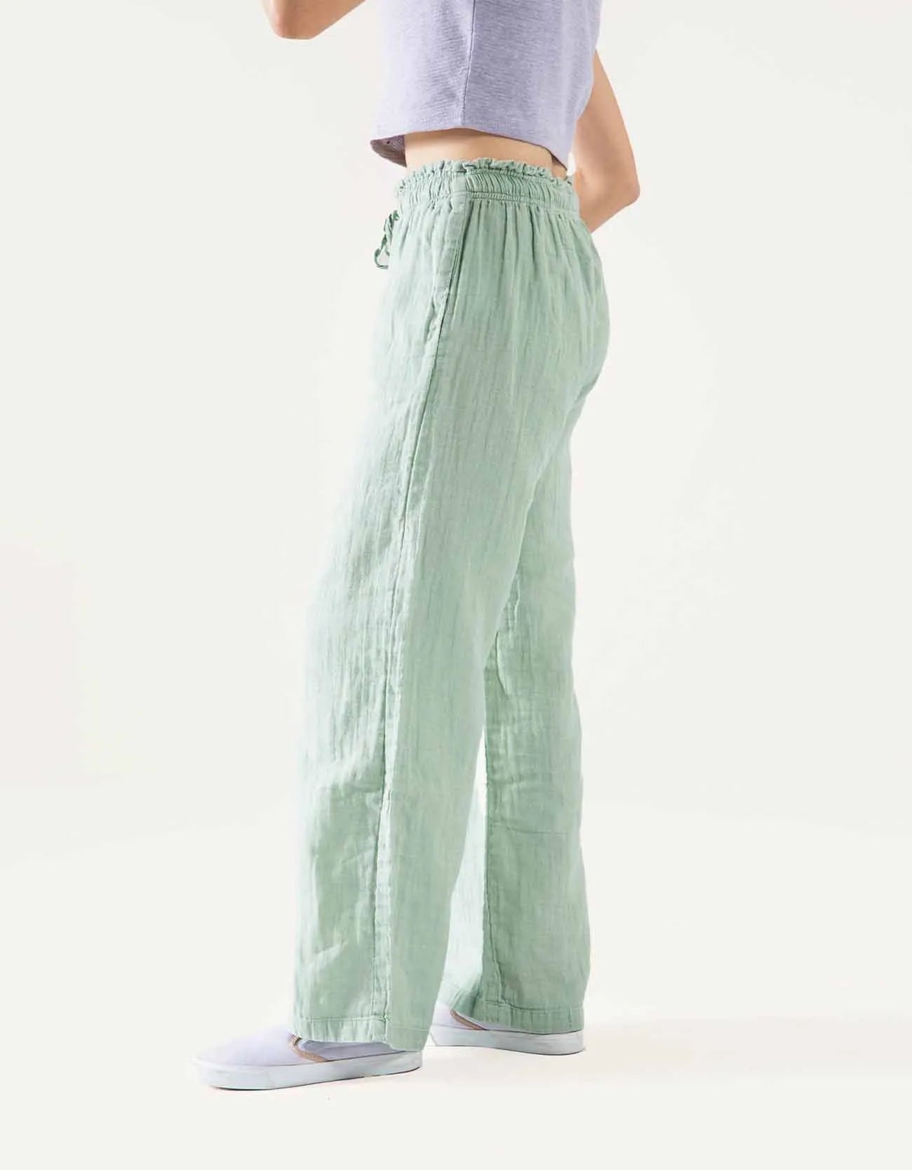 WIDE LEG MUSLIN TROSER