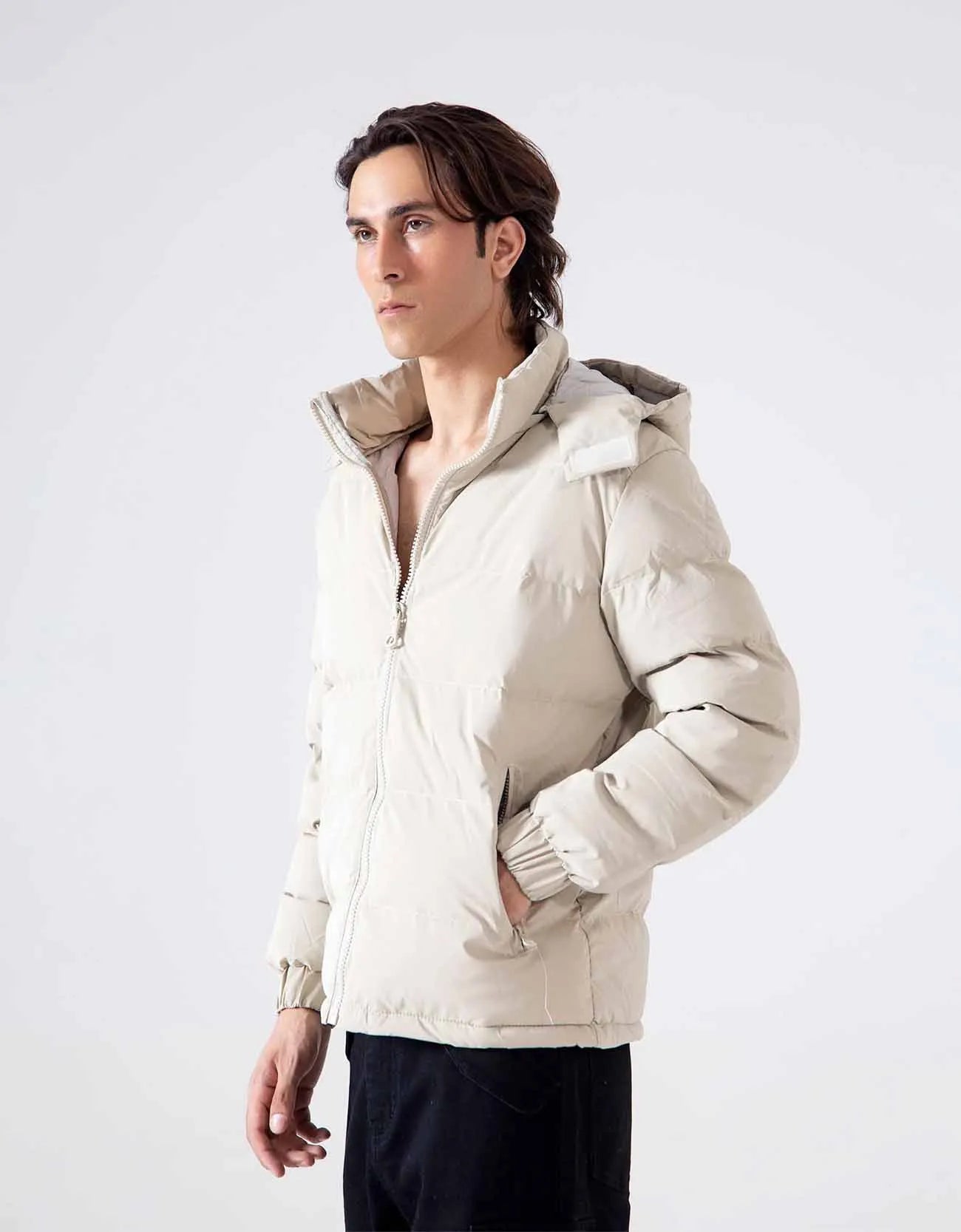 HOODED PUFFER JACKET