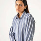 STRIPPED BUTTON DOWN SHIRT