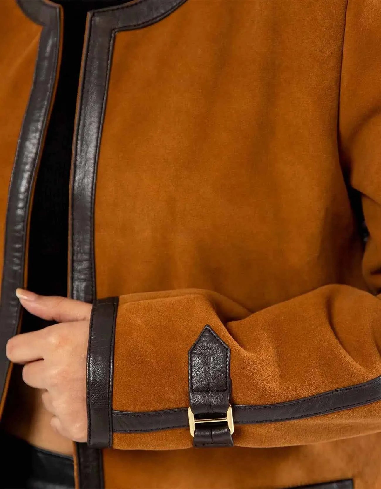 CROPPED SUEDE LEATHER JACKET